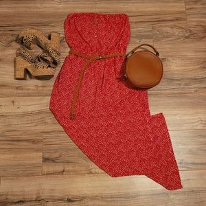 Wide Leg Dalmatian Tube Top Sleeveless Jumper